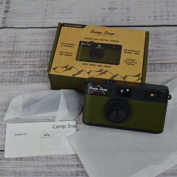 Camp Snap Screen-Free Digital Camera Forest Green NEW - Picture 3 of 12